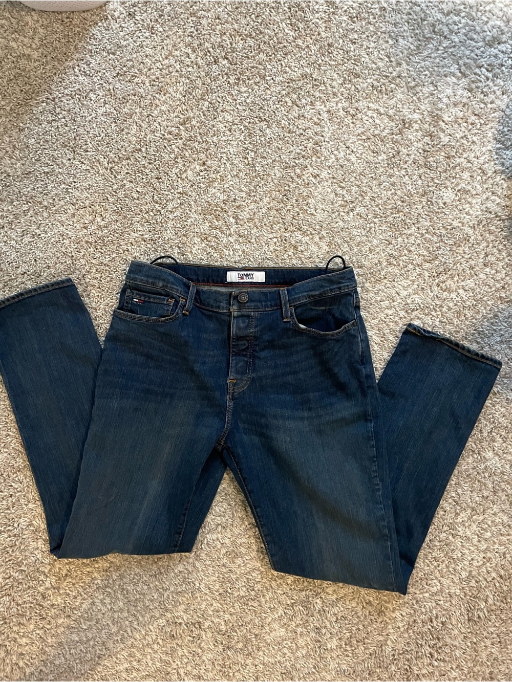 Tommy Hilfiger Adaptive Straight Magnetic Velcro Elastic Pulls Denim Jeans 34x32 - Picture 5 of 6